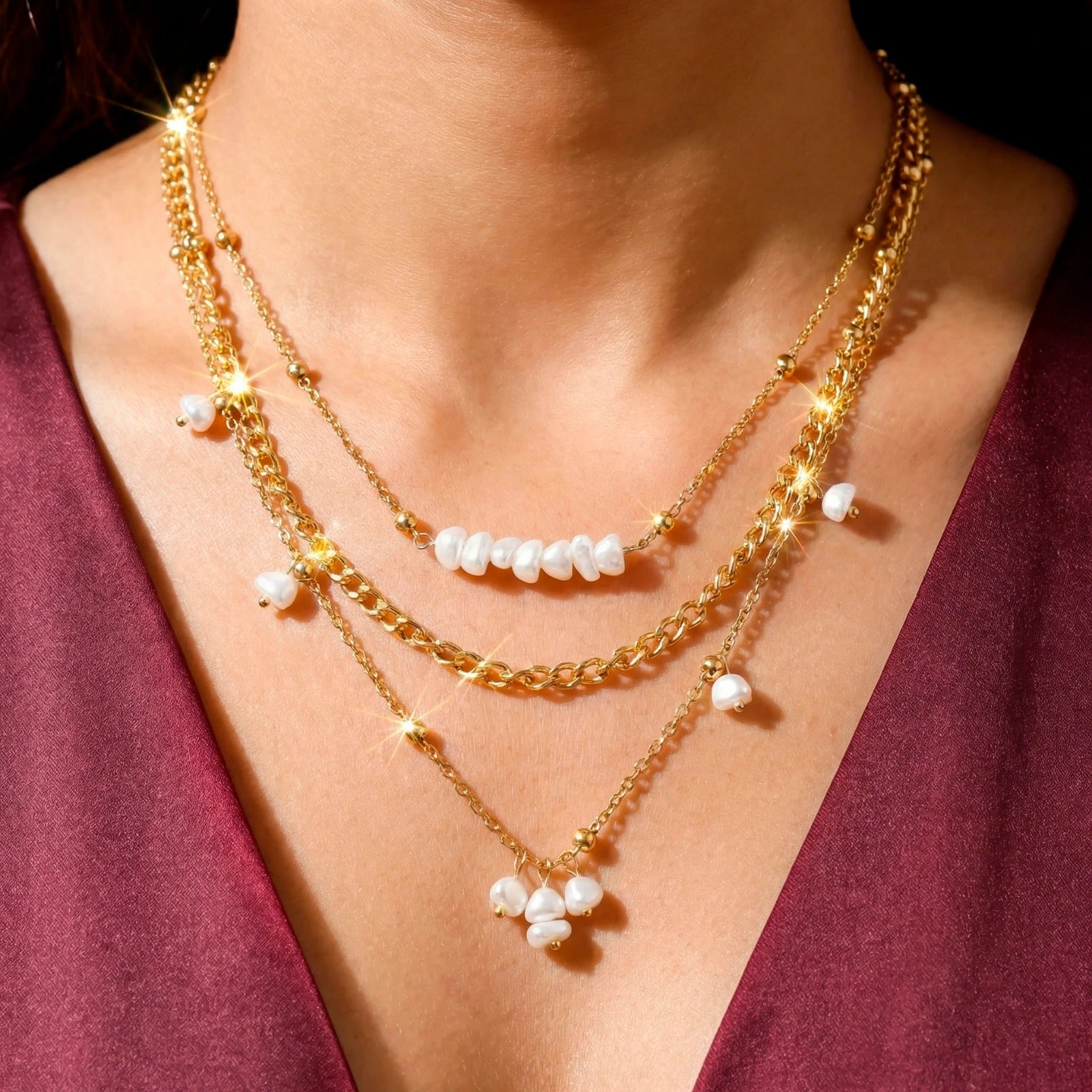 ORNA Necklace Waterproof Multi Layer High Fashion