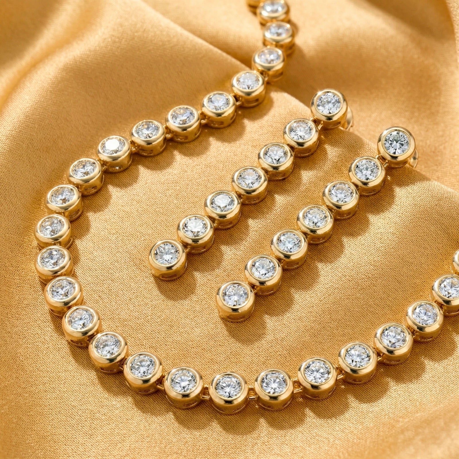 Necklace Waterproof AD Set With Earrings (Lightweight)