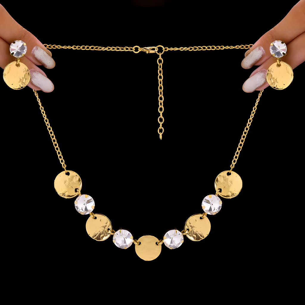 ORNA Necklace Waterproof Crystal Set With Earrings