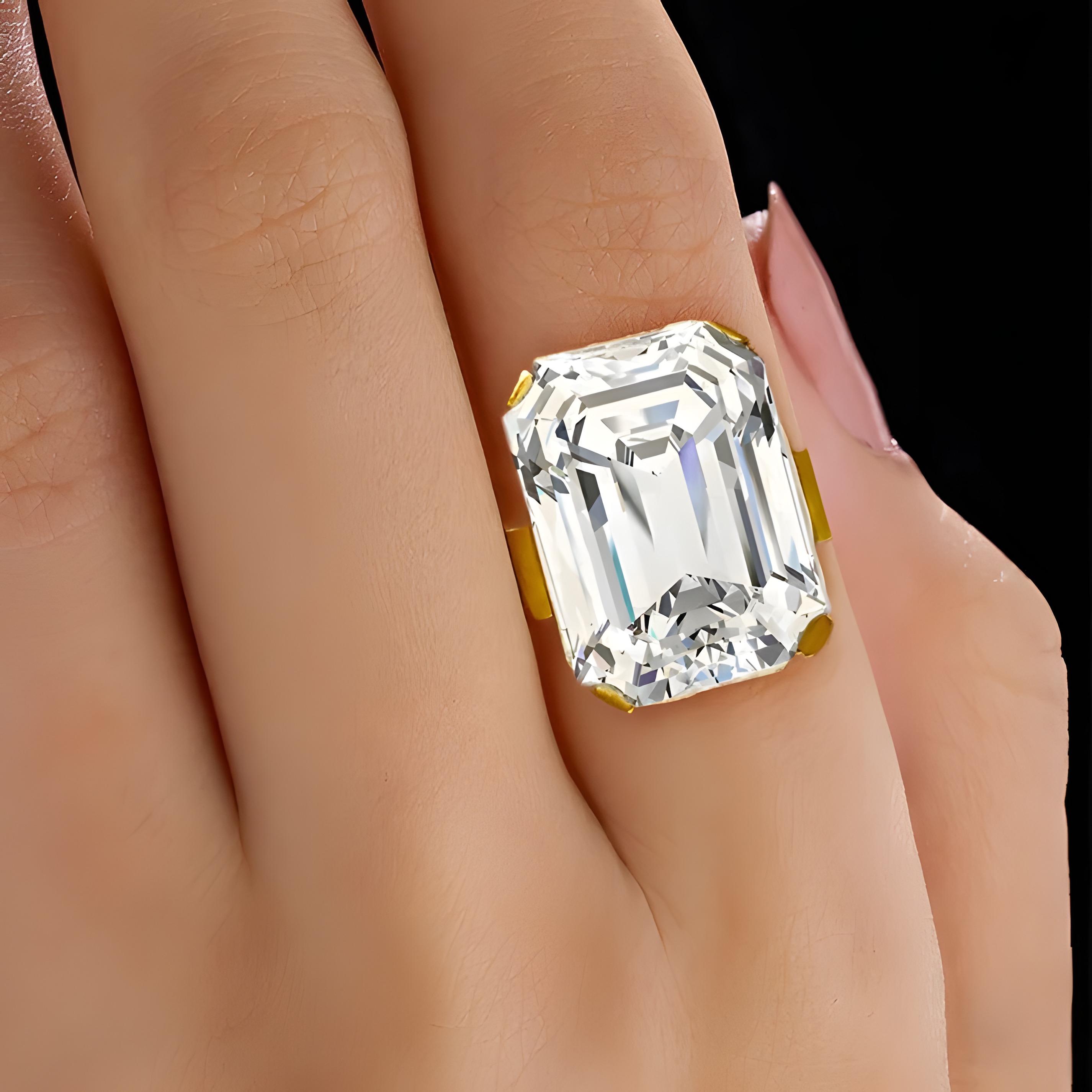 ORNA Ring Waterproof White Crystal (Adjustable Size)