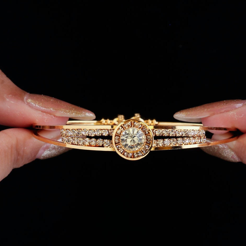 ORNA Bracelet Waterproof Crystals Bangle (Adjustable Size)