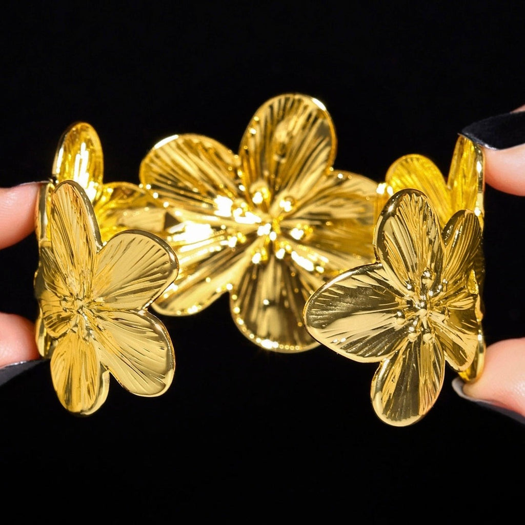 ORNA Bracelet Waterproof Golden Flower (Adjustable Size)