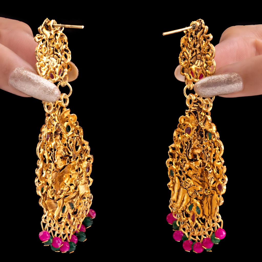 ORNA Earrings Waterproof Goddess Lakshmi Danglers