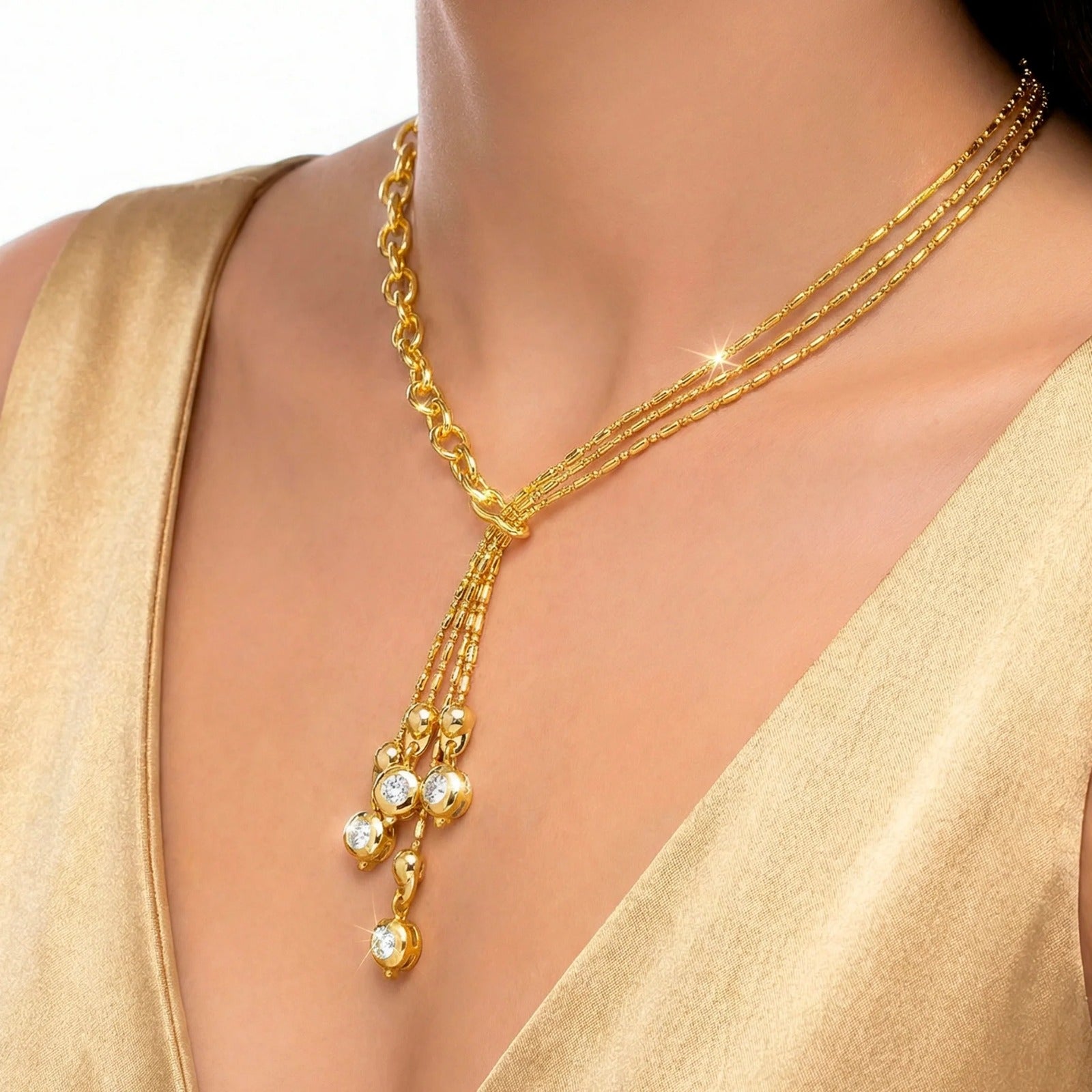ORNA Necklace Waterproof High Fashion Crystal Set With Earrings