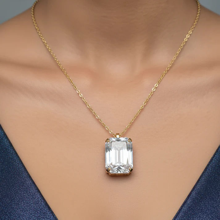 ORNA Necklace Waterproof Royal Crystal Pendant Set