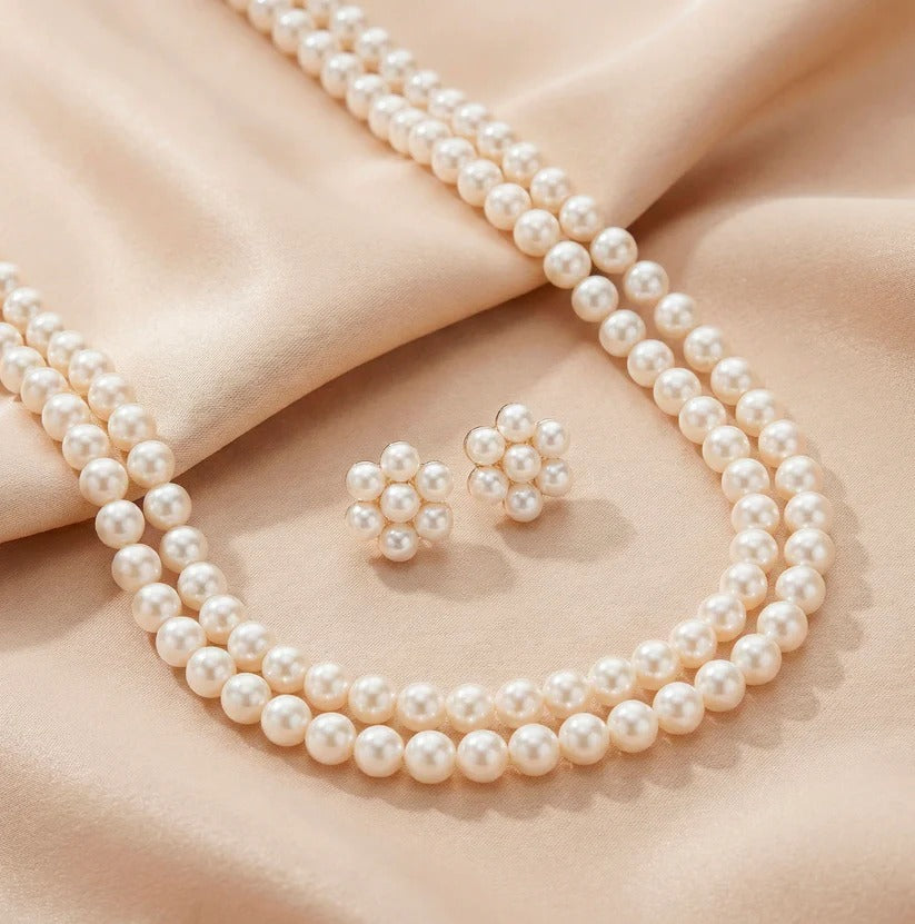 ORNA Waterproof Necklace Multilayer Pearl