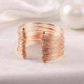 ORNA Bracelet Waterproof Rose Gold Multilayer Bangle (Adjustable Size)