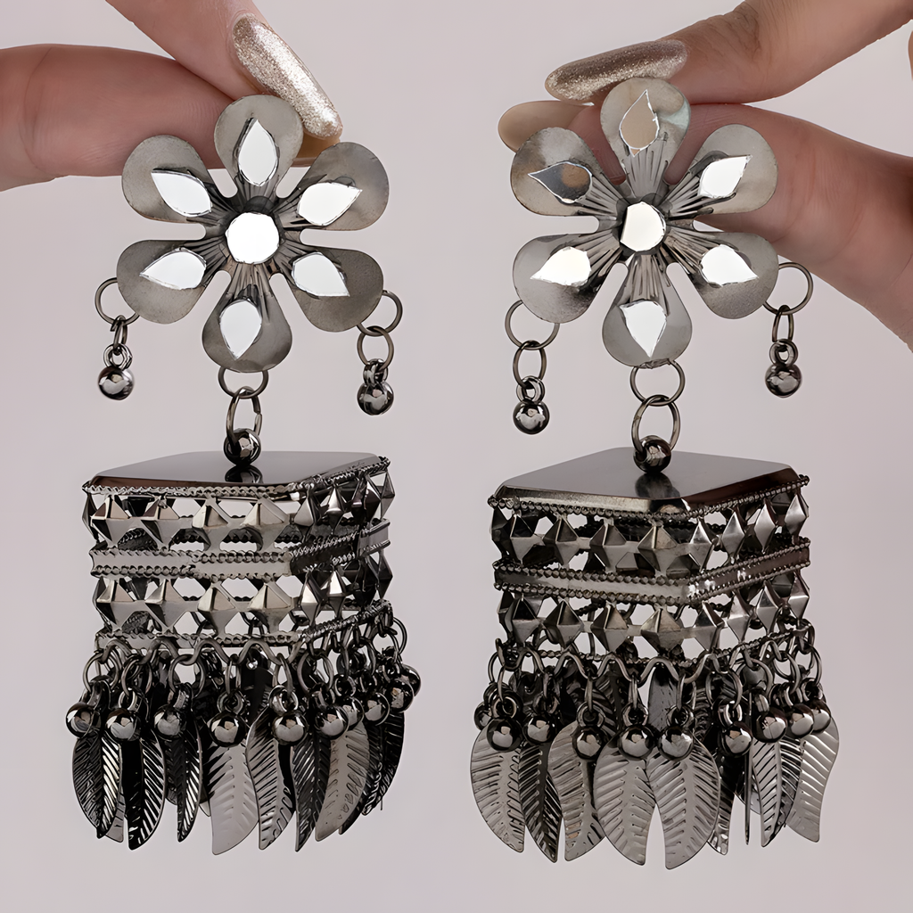 ORNA Earrings Waterproof Flower Jhumki Danglers