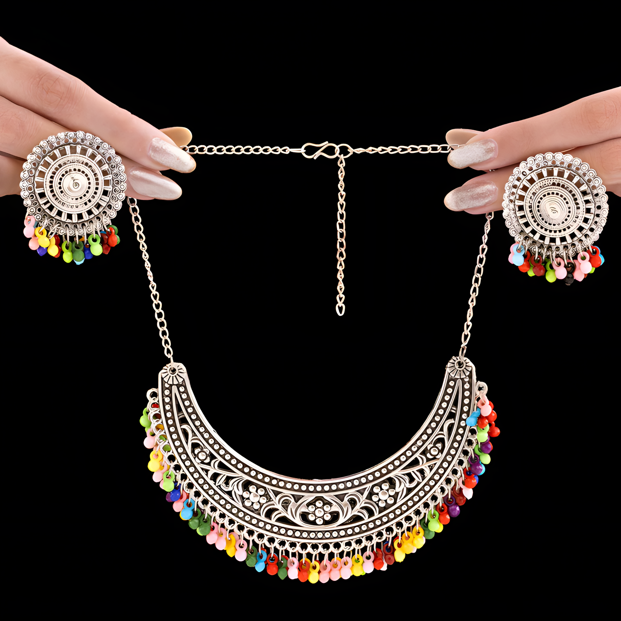 ORNA Necklace Waterproof Vintage Set With Earrings