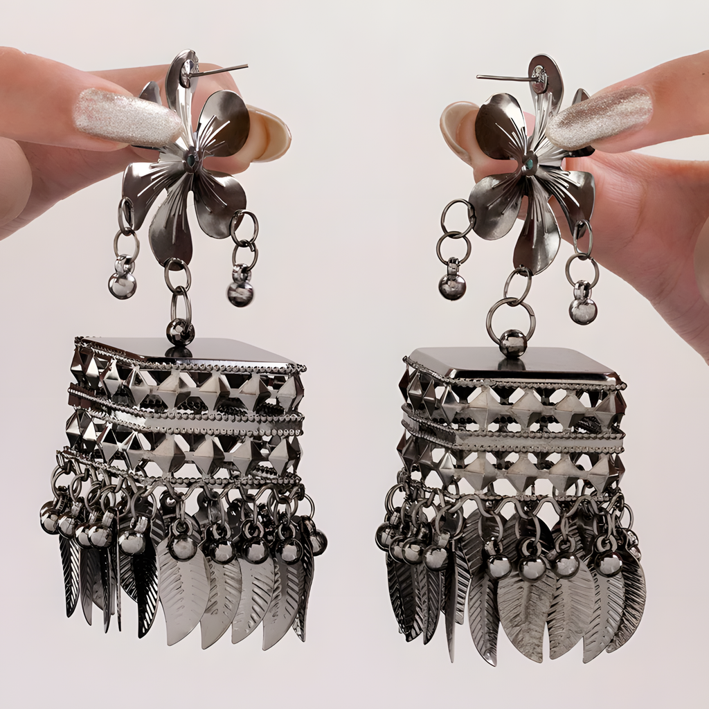 ORNA Earrings Waterproof Flower Jhumki Danglers